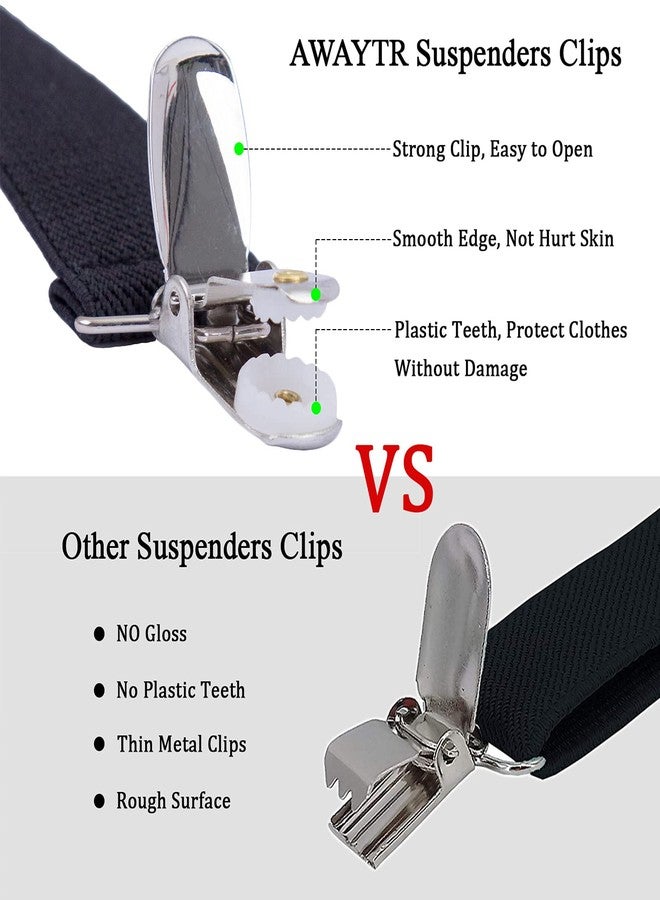 AWAYTR Child Kids Suspenders Bowtie Set - Adjustable Suspender Set for Boys and Girls (Beige, 25Inches (3 Years to 6 Years)) - Image 4